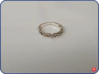 Bague argentée tendance en acier inoxydable