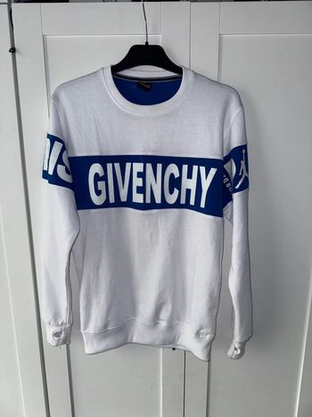 Sweat-shirt comme neuf blanc et bleu taille S/M