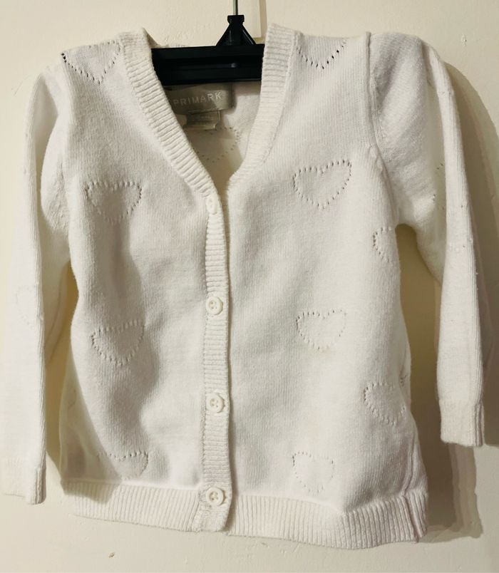 Gilet Blanche fille taille 12 mois Primark