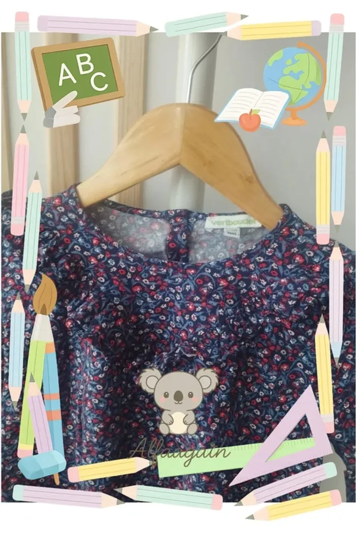 Blouse Vertbaudet fleurie 9ans - photo numéro 3