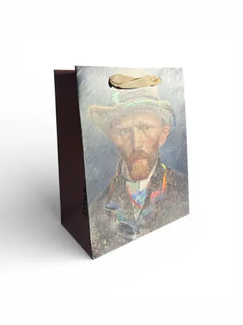 Sac cadeau Van Gogh autoportrait Mikirei 18 x 23 x 10 cm Neuf