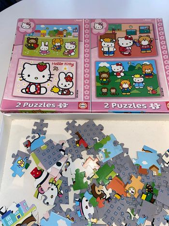 Boite de 4 puzzles Hello Kitty