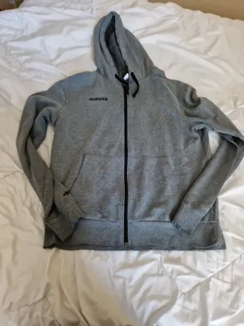 Sweat à capuche gris kipsta