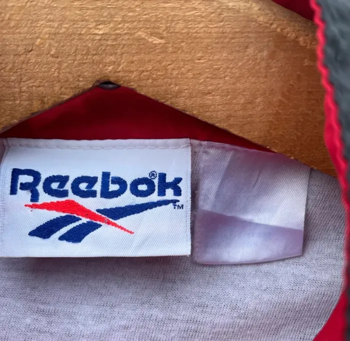 Reebok vintage black red track jacket windbreaker Veste coupe-vent Womens Size L - photo numéro 6