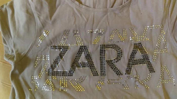 T-shirt femme à manches courtes Taille S - Zara - photo numéro 3