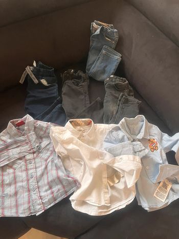 Lot 7 articles 4 pantalons, 3 chemises