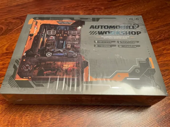 [NEUF] Kit DIY Book Nook Garage / Atelier Automobile style Cyberpunk 3D - photo numéro 2