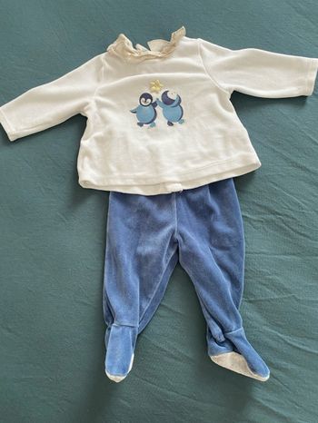 1 ensemble hiver + 4 pantalons bébé - 3 mois