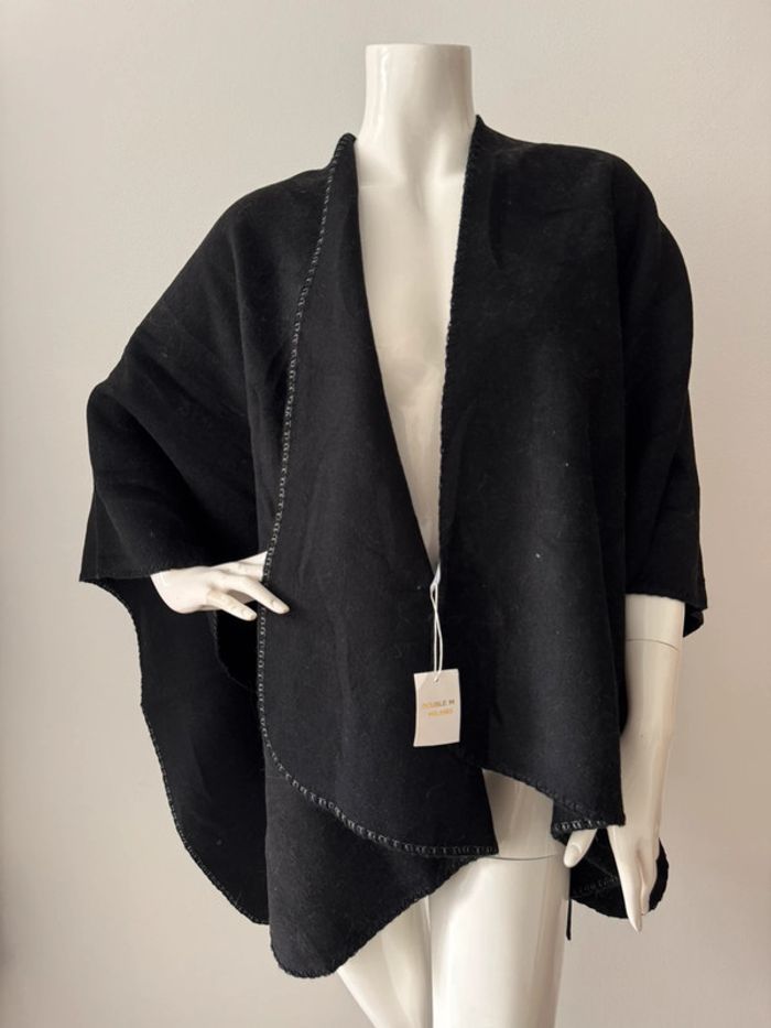 poncho noir ~ milano ~ taille unique
