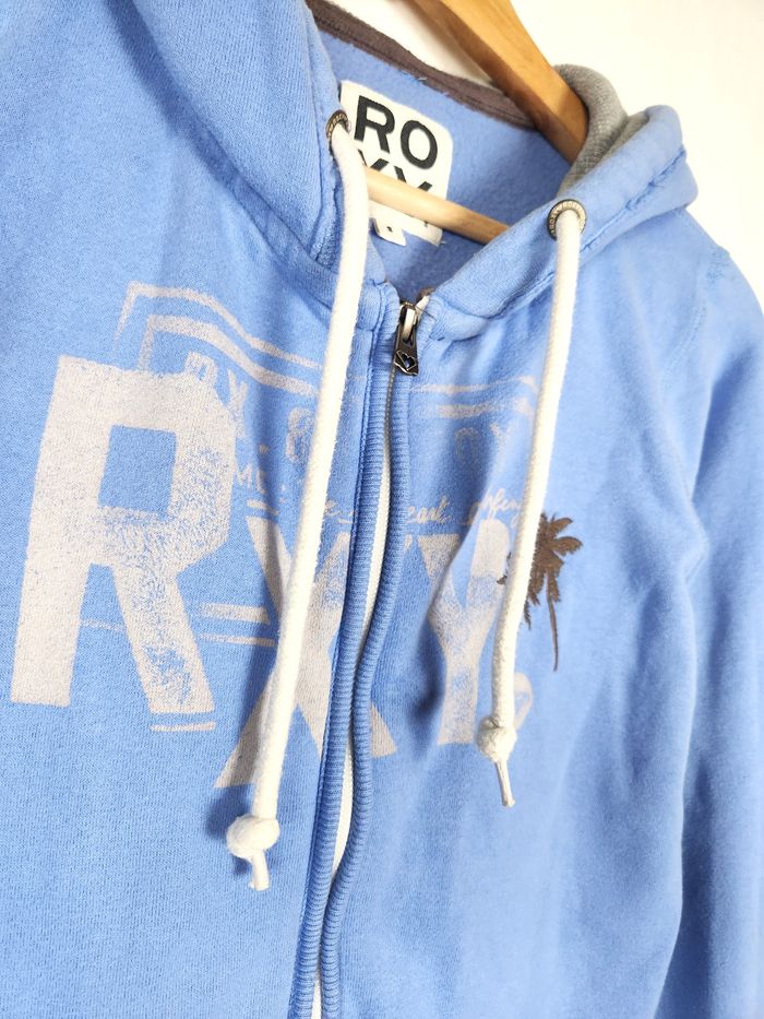 Sweat à Capuche Zippé Roxy Femme Bleu - Taille S - photo numéro 2