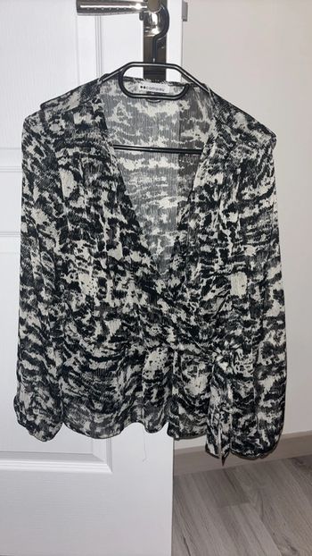 Blouse femme voile noeud