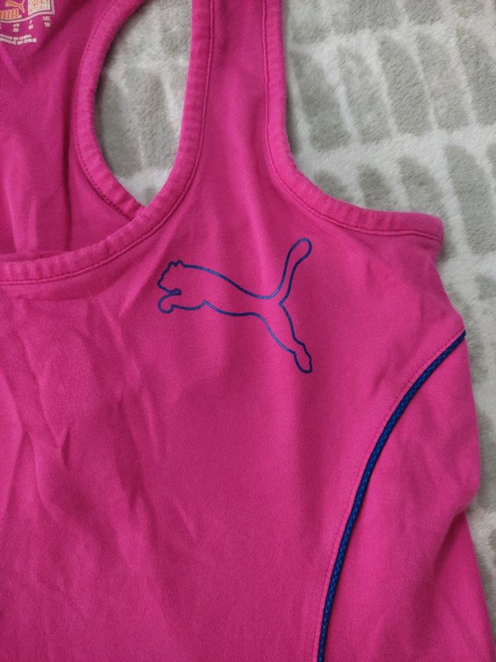 Débardeur rose dos nageur brassière intégrée Puma taille 38 - photo numéro 2