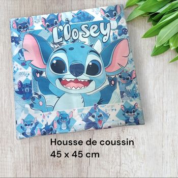 Housse de coussin stitch disney