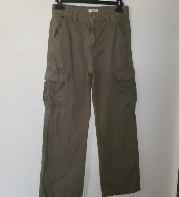 Gemo - pantalon cargo coton kaki 12 ans