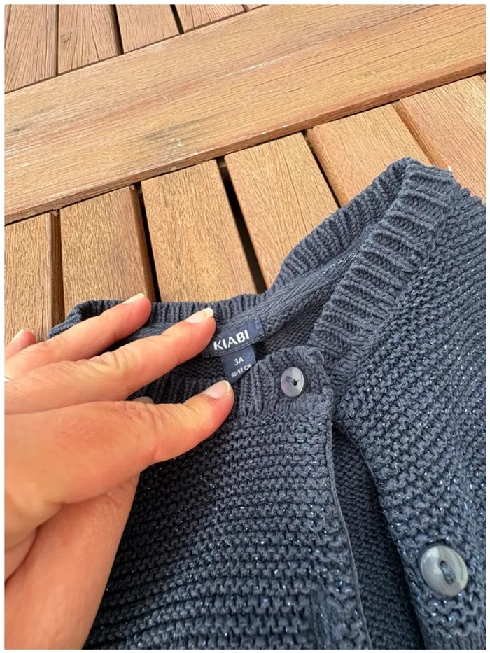 Gilet bleu marine à paillettes 3 ans Kiabi - photo numéro 3