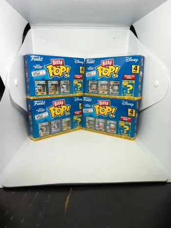 🎉 Lot de 4 Boîtes - Collection Complète 🎉
 Funko Bitty Pop - Disney