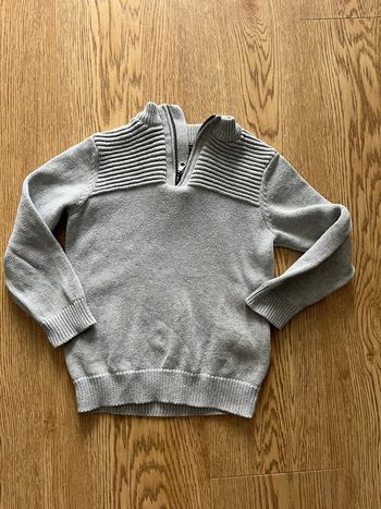 Pull gris zippé 5a