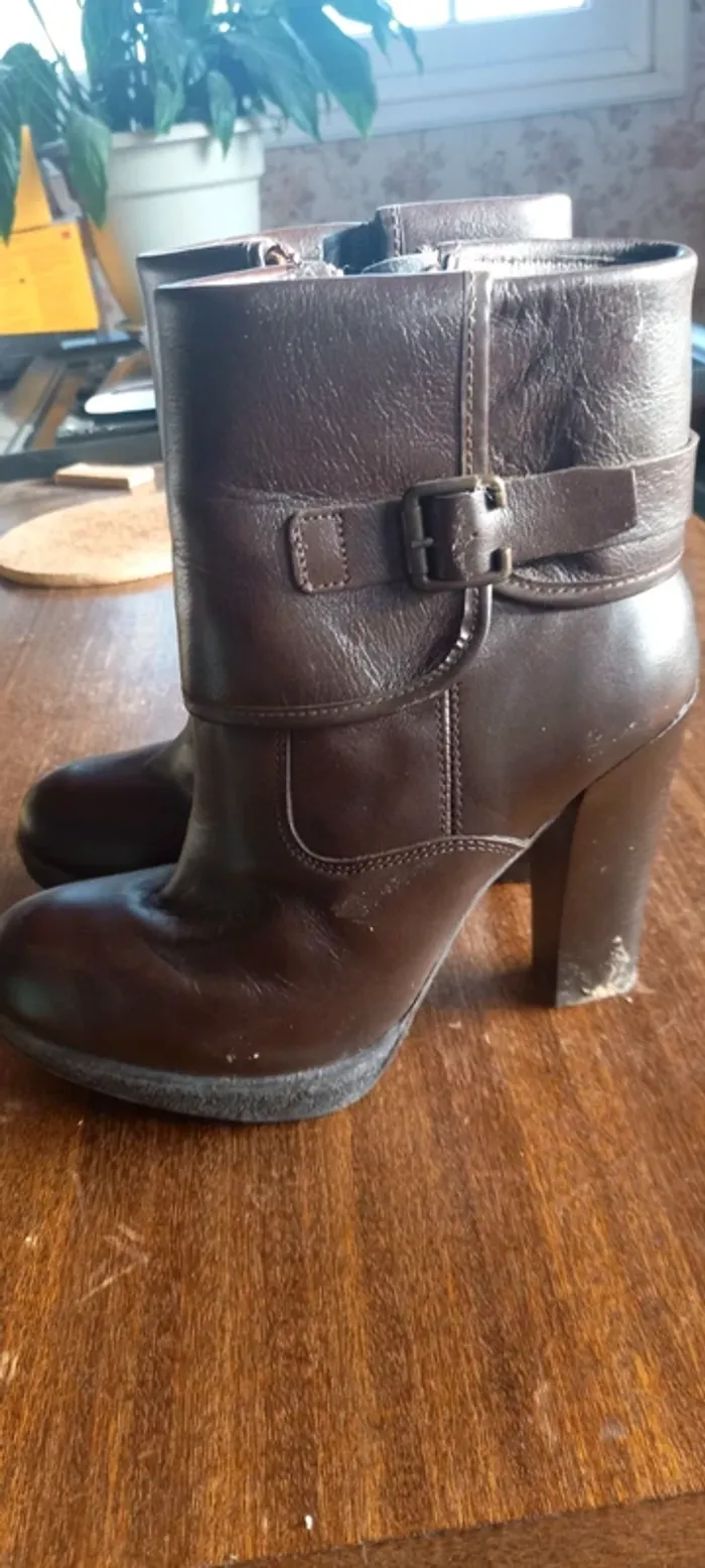 Bottines marron