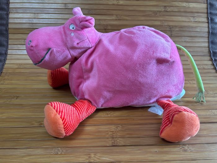 Doudou hippopotame rose vert IKEA - photo numéro 3