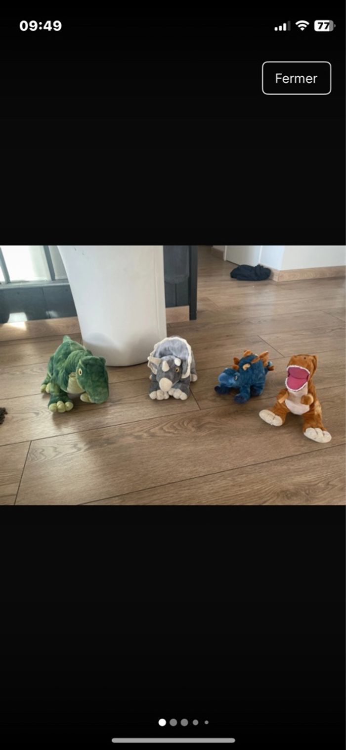 Lot peluche dinosaures - photo numéro 2