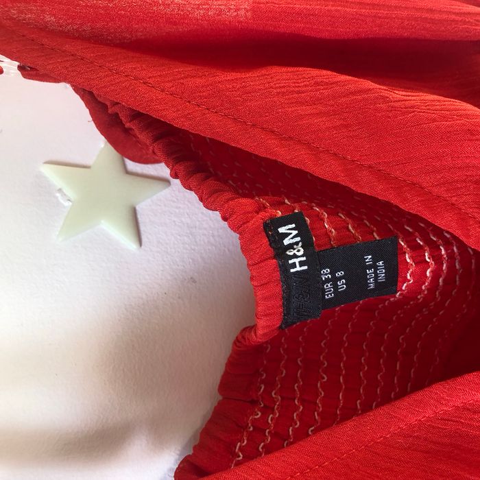 Débardeur à fleurs rouge h et m - photo numéro 2