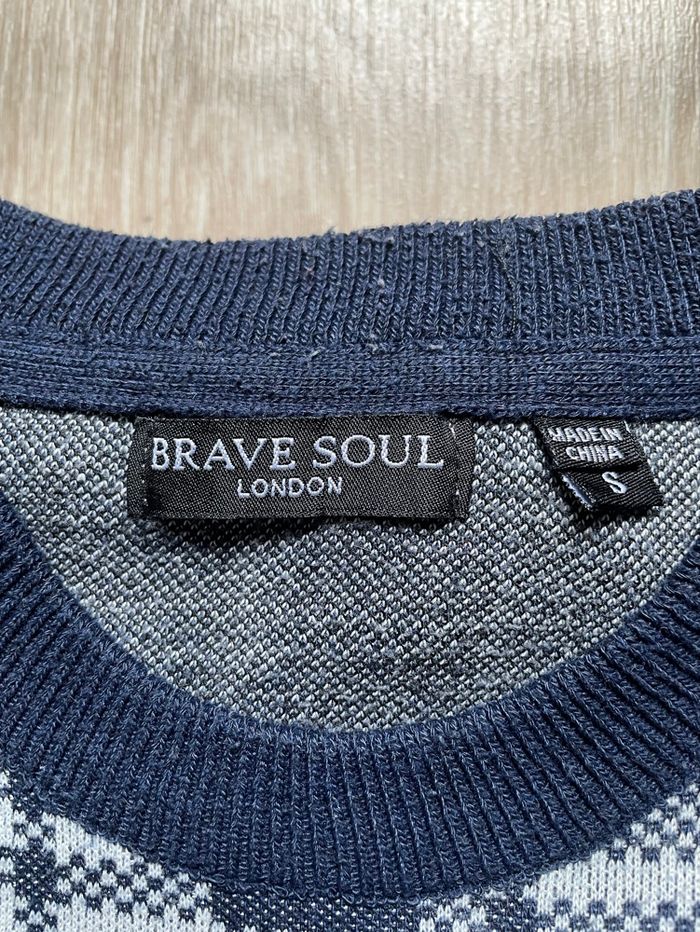 Pull Brave Soul  à carreaux bleu marine Taille S | Style chic & tendance - photo numéro 4