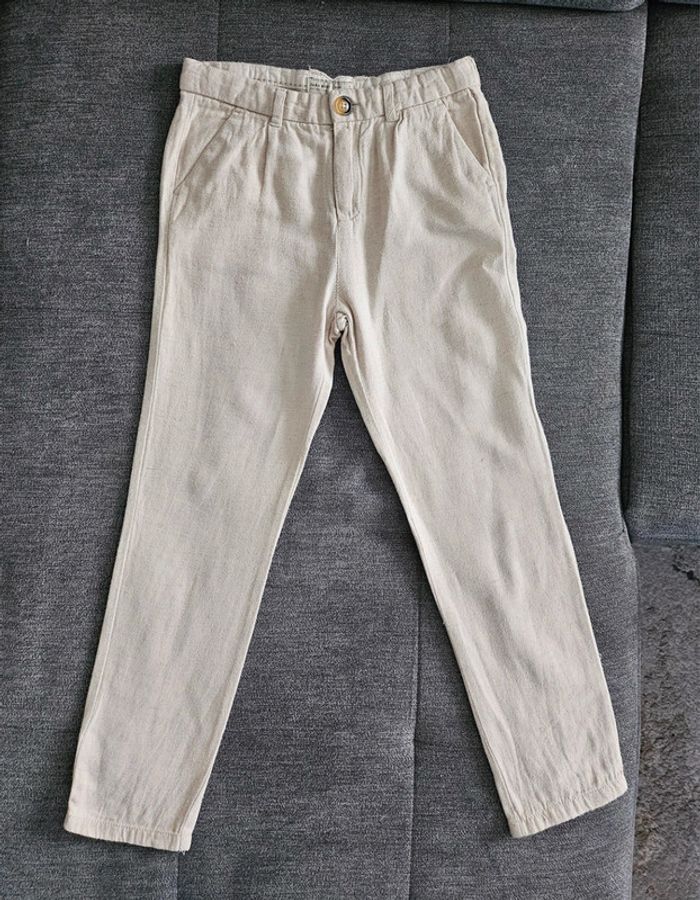 Chino souple en lin zara