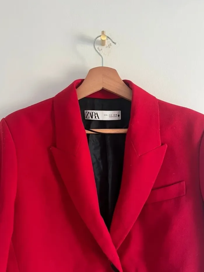 Blazer rouge Zara - photo numéro 3