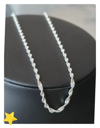 Collier maille Torsadé 2mm 60cm
