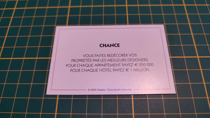 Carte chance faites redécorer vos propriétés Et si le Monopoly était inventé aujourd'hui #C22