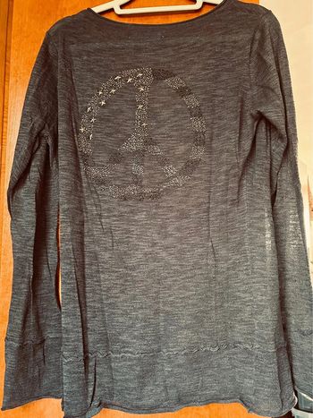 Pull fin gris peace It Hippie 36/38 neuf