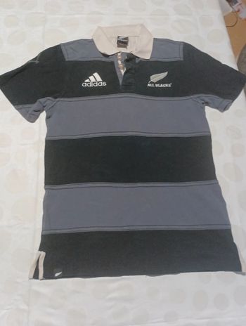 Tee shirt Polo manches courtes homme Adidas x All Black rétro vintage sport rugby taille XS / S