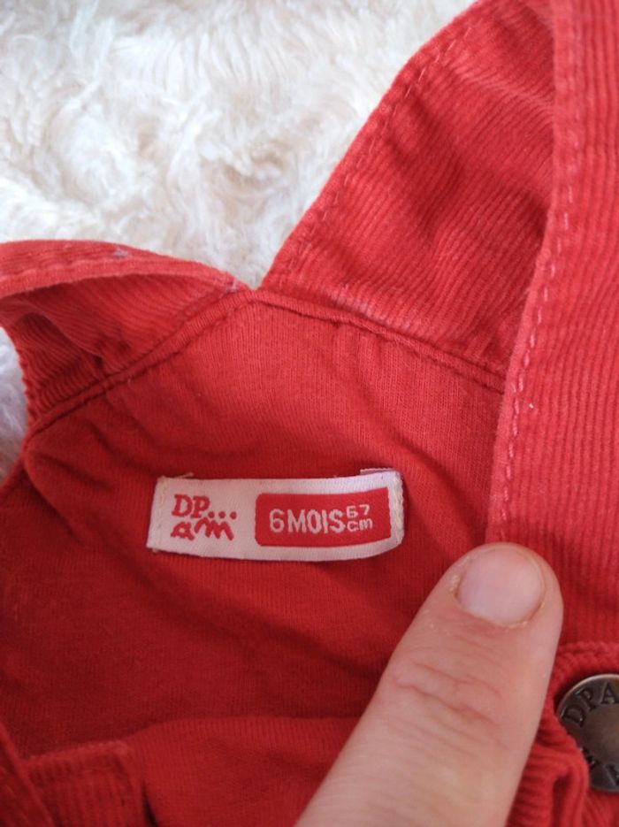 Salopette velours Garçon 6 mois Dpam 100% coton - photo numéro 5