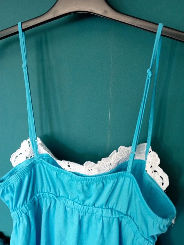 Robe d'été turquoise à bretelles - photo numéro 3
