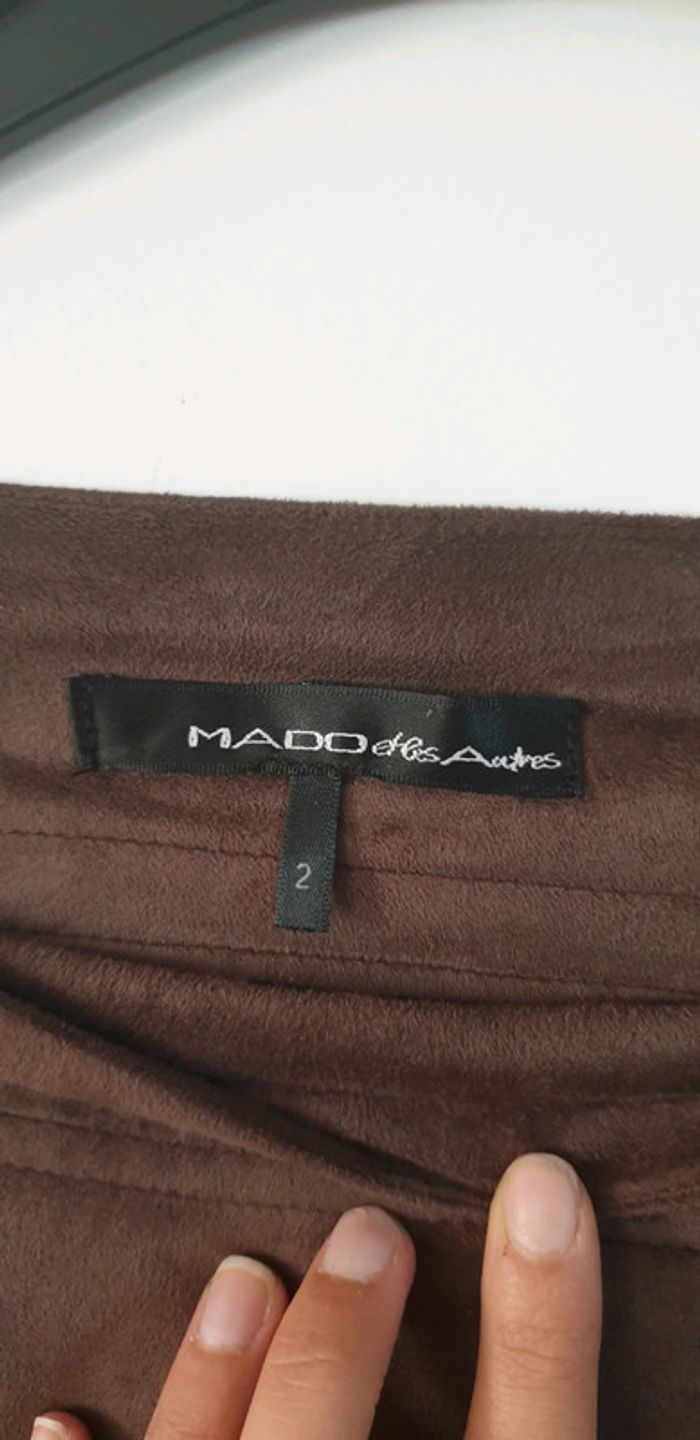 Jupe marron mado matière douce - photo numéro 3