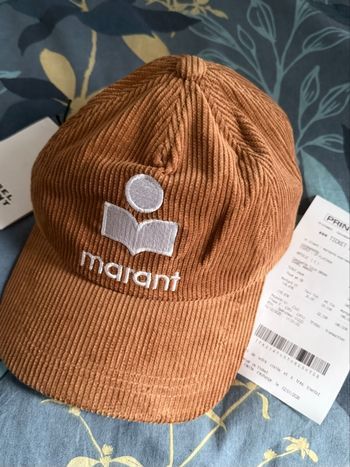 Casquette Isabel Marant marron côtelée
