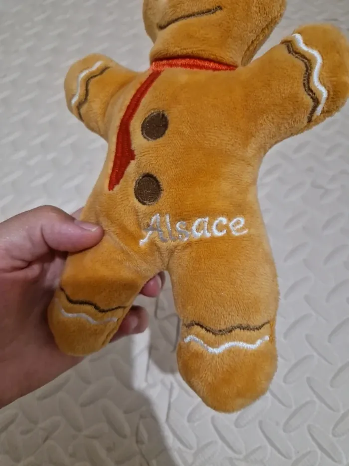 Peluche Pain d'épice Alsace marron très bon état - photo numéro 2