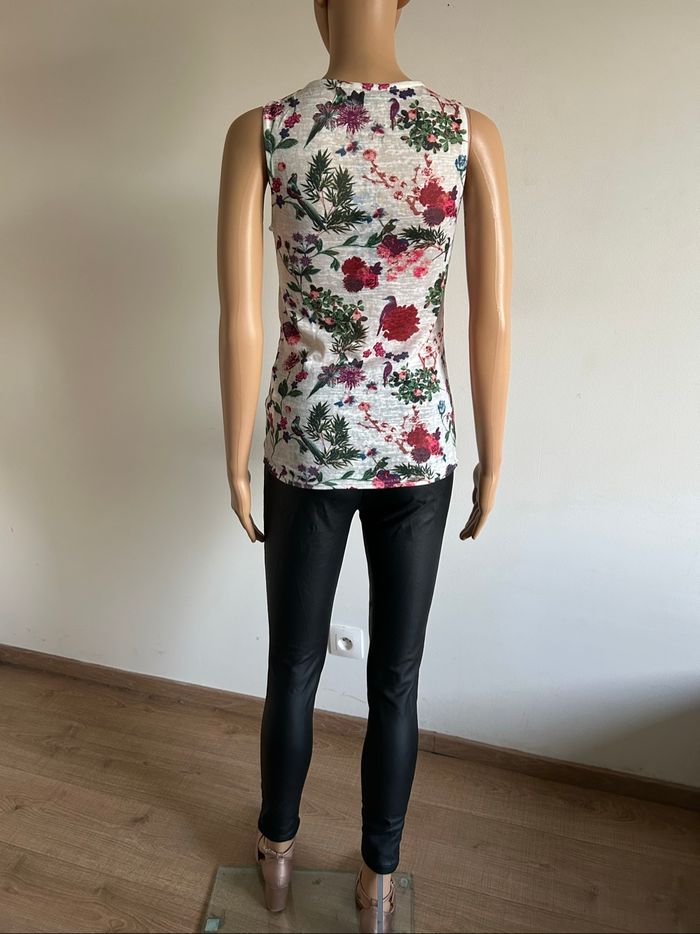 Débardeur fleuri neuf sans manches Morgan taille XS (valeur 29€) - photo numéro 6