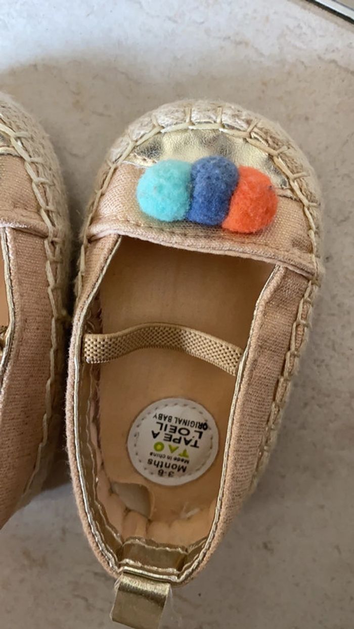 Tape à l’œil petites chaussures filles pompons 3-6mois - photo numéro 2