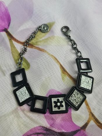 Bracelet avec ses multi carrés, ikita, acier inoxydable