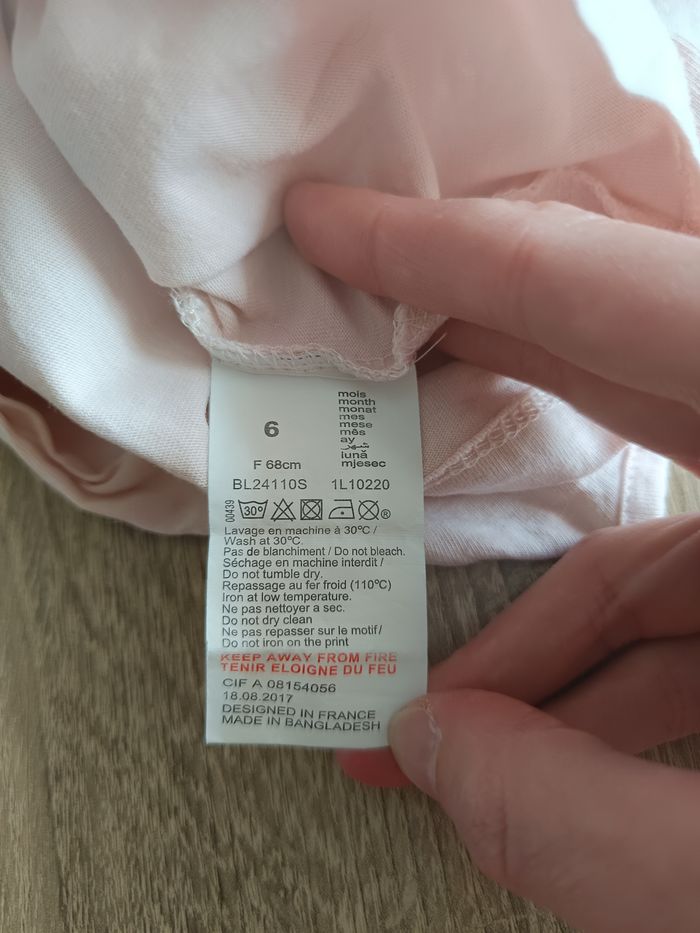 Ensemble t-shirt manches longues Z Grain de blé pantalon Zeeman bébé fille 6 mois - photo numéro 5