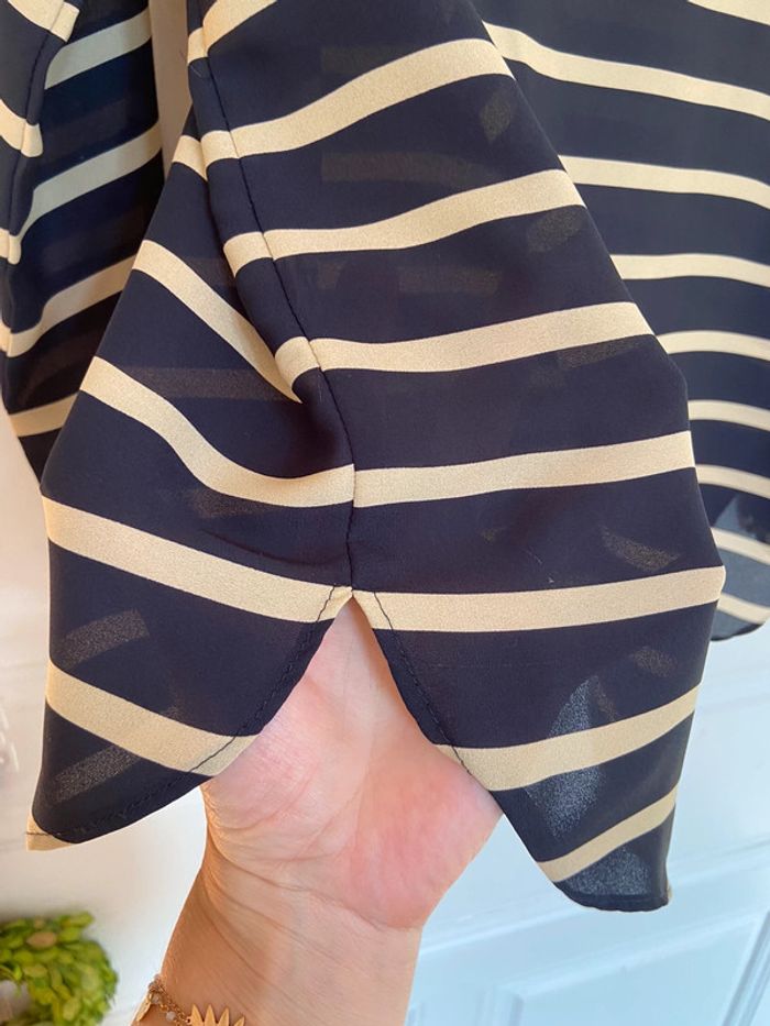 Blouse légère style marinière Zara taille M - photo numéro 8