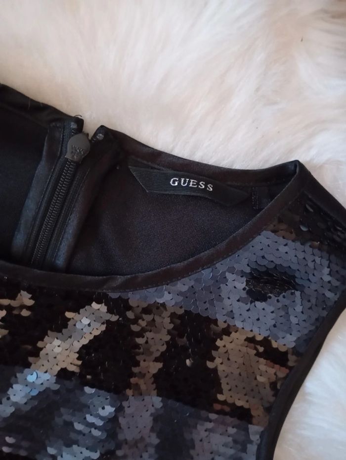 Guess 💖 robe chic sequin noir 8 ans - photo numéro 4
