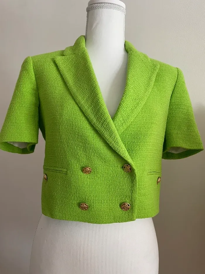 Veste blazer Zara cropped croisée taille XS - photo numéro 5
