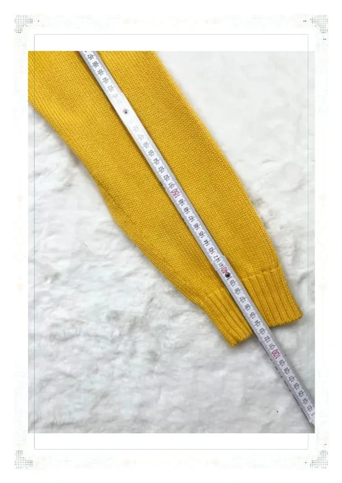 Ralph Lauren pull homme coton jaune col rond taille L - photo numéro 15