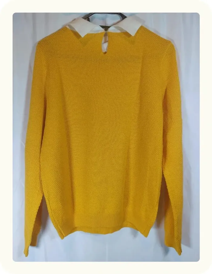 Pull vintage gaufré avec col Femme - photo numéro 4