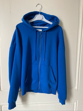 Sweat à capuche zippé gilet bleu XXS (32) Jennyfer