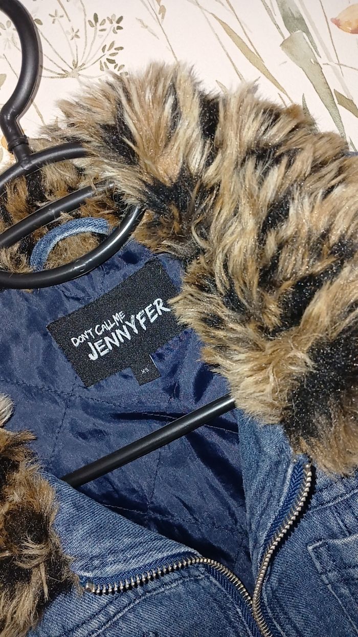Blouson jean et fourrure - photo numéro 2