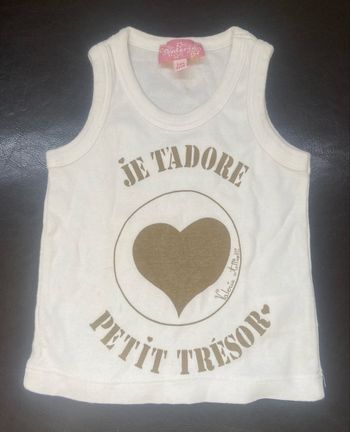 Débardeur »Valeria »blanc et doré