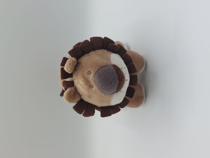 Peluche doudou lion beige marron blanc ZEEMAN gris 18 cm hors queue TBE - photo numéro 2